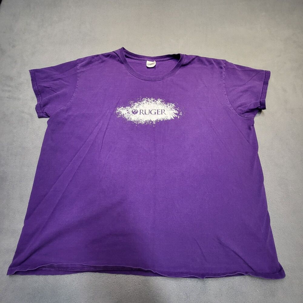 Ruger T Shirt Mens 2XL Purple Short Sleeve Crew Neck Graphic
